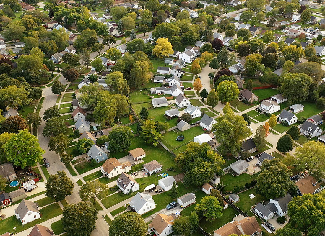 Lakemoor, IL - Aerial View of Residential Homes in Illinois